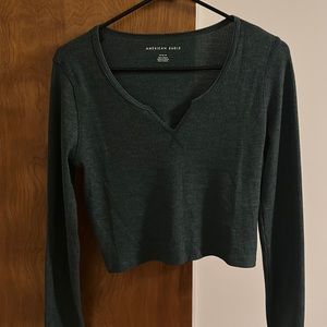 Hunter green cop top